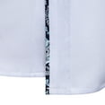 thumbnail image 6 of WREESH Men's Elegant Dress Button Down Shirts Casual Long Sleeve with Patchwork Design, Turn-Down Collar, and Solid Color for a Versatile Wardrobe Essential White, 6 of 9
