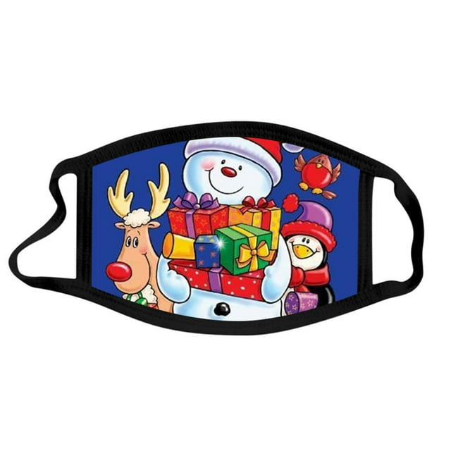 yeacher Reusable Christmas Face Mask - Washable, Skin-Friendly, Multi-Color Options, Ideal for Festive Parties & Year-Round Use (32 Styles, Mixed Orders from 100pcs)