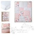 thumbnail image 6 of Levtex Baby - Elise Crib Bed Set - Baby Nursery Set - Pink, Grey and White - Floral and Velvet Patchwork - 5 Piece Set Includes Quilt, Fitted Sheet, Diaper Stacker, Wall Decal & Skirt/Dust Ruffle, 6 of 6