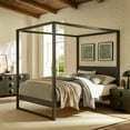 thumbnail image 2 of Platform Bed Frame, Queen, Oak Brown, Wood, Hotel Bedroom, Modern Contemporary, HB38244, 2 of 10