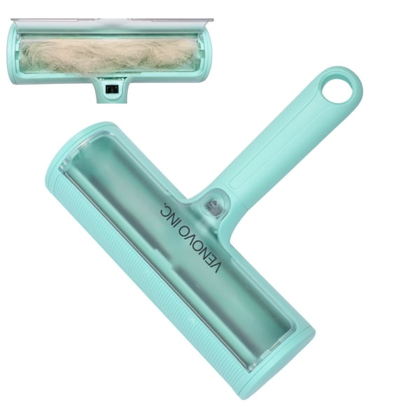VENOVO INC. Pet Hair Remover Roller – Reusable, Portable, Eco-Friendly with FREE Nail Clipper & Grooming Brush – Ideal for Furniture, Carpet, Car, Clothes – Dog & Cat Hair Cleaner