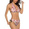 thumbnail image 2 of NICKSUN Women's Bikini Sets, Cute Print Two Piece Bathing Suits Sexy Halter Padded Bikini Swimsuits, 2 of 6