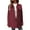 Claret, variant on Lovskoo Women's Leopard Print Shacket Jacket Long Sleeve Button Down Shirts Mid Length Jacket Beige