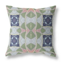 Cosmic Circle Sprays Indoor/Outdoor Fabric Pillow with Zip -Green Pink Blue 26"