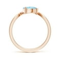 thumbnail image 2 of ANGARA Natural Pear Aquamarine Wave Shank Solitaire Engagement Ring in 14K Rose Gold for Women (Size-7x5mm) | March Birthstone, Birthday, Anniversary, Jewelry Gift for Women | Natural Aquamarine Ring, 2 of 10