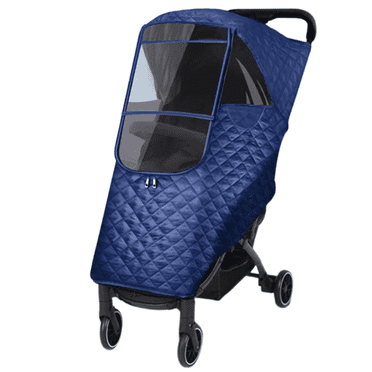 MISSMILE Stroller Rain Cover,U-Zipper Stroller Cover,Three-Layer Warm Weather Shield,Full-Coverage Stroller Rain Cover