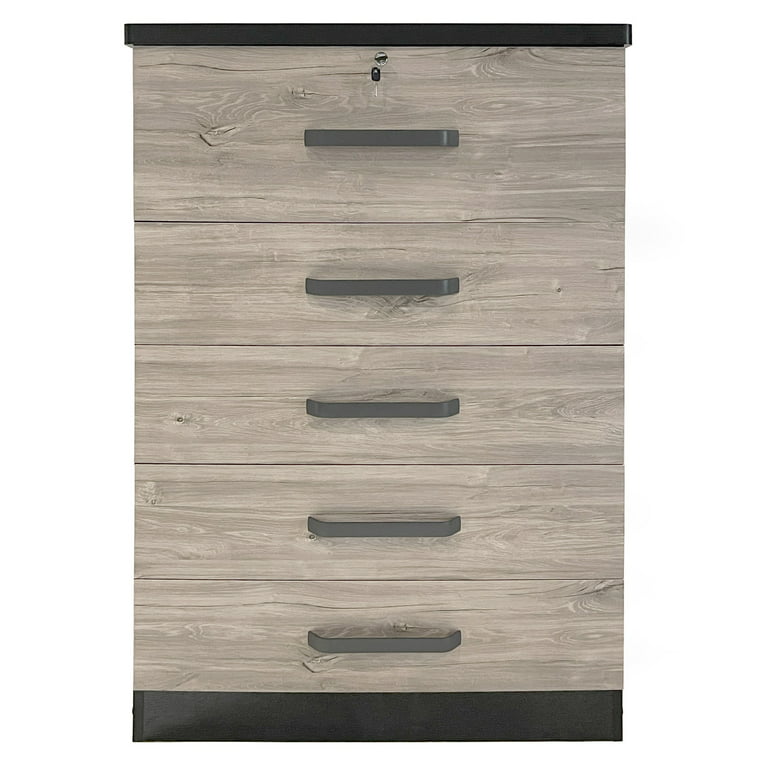 31.5 in. Brown White Modern Wooden Dresser Bedroom Storage Drawer Organizer Closet Hallway Locker with 4-Drawers