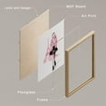 thumbnail image 4 of PixonSign Framed Wall Art Fashion Sketch Paris France Eiffel Tower Perfume Posters, Set of 4 Pink Preppy Room Digital Art Minimalism Modern Canvas Prints for Home Decor - 8"x10" Natural, 4 of 5