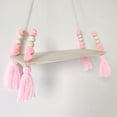 thumbnail image 4 of Estante de pared con borlas y cuentas octogonales de macarrón de estilo nórdico para colgar en la habitación de los niños, almacenamiento creativo para el hogar de madera contrachapada, 4 of 5