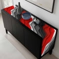 thumbnail image 5 of Red Black Ombre Table Runner 120 Inches Long, Modern Geometric Abstract Aesthetics Cream Kitchen Coffee Dining Table Decoration for Home Party Birthday Wedding Home Decor 13x120 Inches, 5 of 8