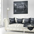 thumbnail image 2 of Designart Hong Kong Black and White Skyline - Cityscape Throw Pillow - 18x18, 2 of 4