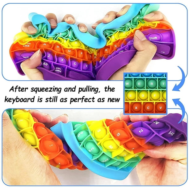 Push Pop Bubble Fidget Jouet sensoriel Silicone Anti-stress Push Fidget Pop  Jouet Presser Jouet sensoriel pour les enfants avec add, TDAH ou autisme