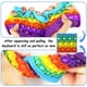 thumbnail image 5 of Juguetes de descompresión para niños: modelo de teclado (impresión de arcoíris) Xemadio WMCH-183, 5 of 7