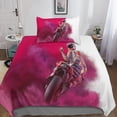 thumbnail image 4 of YingD Dirt Bike Microfiber Bedspread Set Vintage Motocross Queen Size 3-Piece, 4 of 5