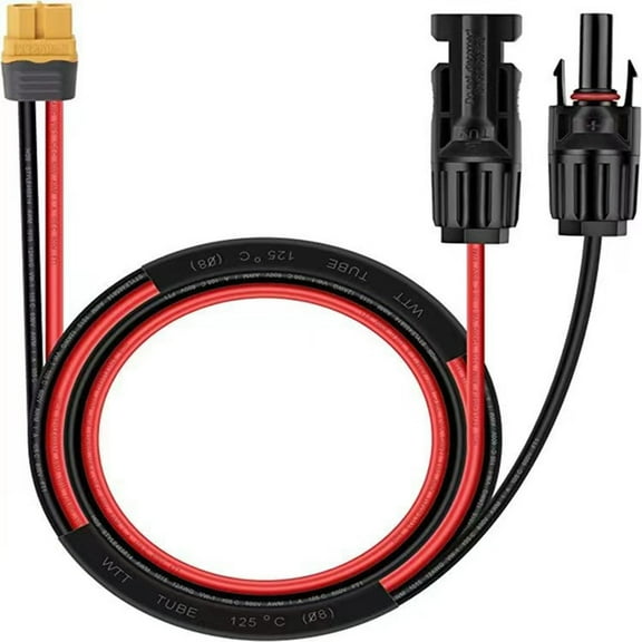 12AWG Solar Connectors to XT60 Charging Extension Cable for Car and Generator Use