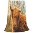 thumbnail image 2 of Honeii Yak Print Fleece Blanket - Throw Blanket for Bed, Sofa, Couch, Camping, and Travel , Microplush Ultra Soft Warm Blanket-50"x40", 2 of 7