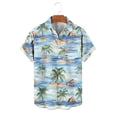 thumbnail image 6 of Gamivast Mens Short Sleeve Button Down Shirts Floral Print Tropical Shirts Casual Summer Beach Tee Soft Breathable Aloha Holiday Party Fashion Tops, 6 of 6