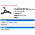 thumbnail image 2 of Front Left Lower Control Arm - Compatible with 2007 - 2009 Volvo S60 2008, 2 of 2