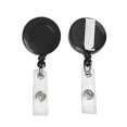 thumbnail image 2 of JANYUN 50 clips retráctiles para carrete de insignia para colgar llavero con nombre de tarjeta de identificación (negro), 2 of 7