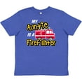 thumbnail image 3 of Inktastic My Auntie is a Firefighter with Fire Truck Youth T-Shirt, 3 of 5