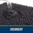 thumbnail image 6 of Buganda Toilet Rugs U-Shaped 24x20, Quick Dry Machine Washable Chenille Bath Mats with Rubber Backing, Dark Grey, 6 of 9