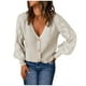 thumbnail image 1 of Suéteres de Otoño Para Mujer Suéter Ahuecado Casual Botones de Punto Sólidos Tops de Manga Larga Con Cuello en V Odeerbi ODB171400, 1 of 8