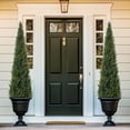 thumbnail image 2 of 3/4/5FT Artificial Cedar Topiary Trees, Outdoors Potted Fake Cypress Trees, Faux Evergreen Plants for Home Porch Decor, 2 of 7