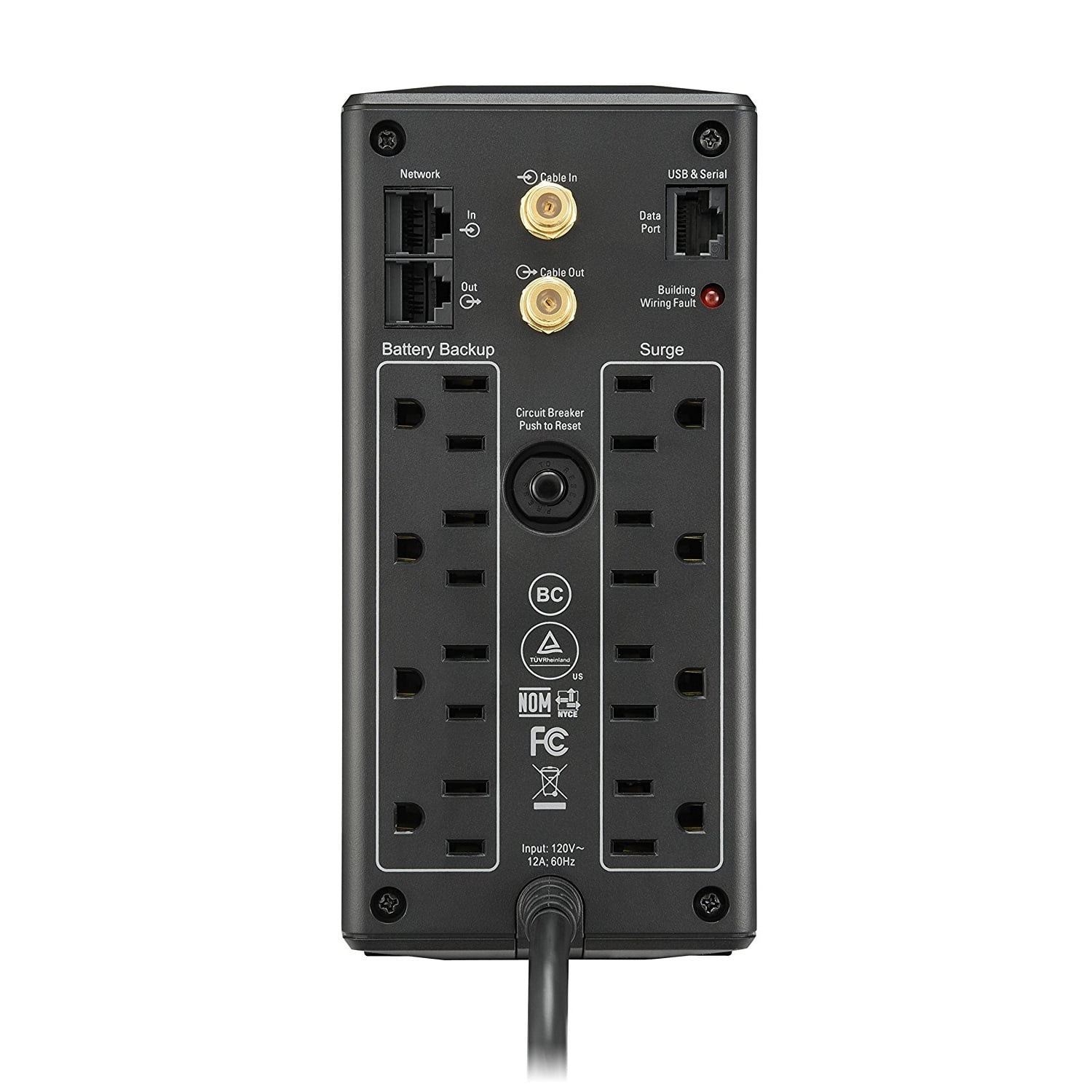 APC UPS, 1500VA UPS Battery Backup & Surge Protector with ...