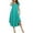 Aqua Green, variant on Womens Long Sleep Dress Short Sleeve Nightgown V Neck Loungewear with Pockets and Side Slit