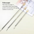 thumbnail image 4 of Decodeary Back Scratcher Claw Retractable Body Massager Handheld Portable Itch Scratching Tool Accessory Bedroom Living Room Silver 1Set, 4 of 6