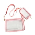 thumbnail image 2 of Bolso transparente de PVC transparente, bolso bandolera transparente para viajes y deportes. Rosa, 2 of 8