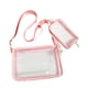 thumbnail image 2 of Bolsa transparente con bolsa pequeña y correa ajustable de PVC para festivales, conciertos y actividades al aire libre. Rosa, 2 of 9