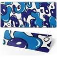 thumbnail image 2 of Navy Blue White Gaming Mouse Pad - XL 31.5"x11.8" Anime Geometric Japanese Desk Mat, Non-Slip Rubber Base, Stitched Edge, Extended Keyboard Pad for Home Office Work Desktop, 2 of 6
