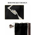 thumbnail image 6 of Brown Black 2 Panel Kitchen Curtains for Windows, Modern Abstract Art Farmhouse Striped Bathroom Privacy Curtain, Home Décor Window Treatment for Bedroom/Living Room 55"x45", 6 of 6