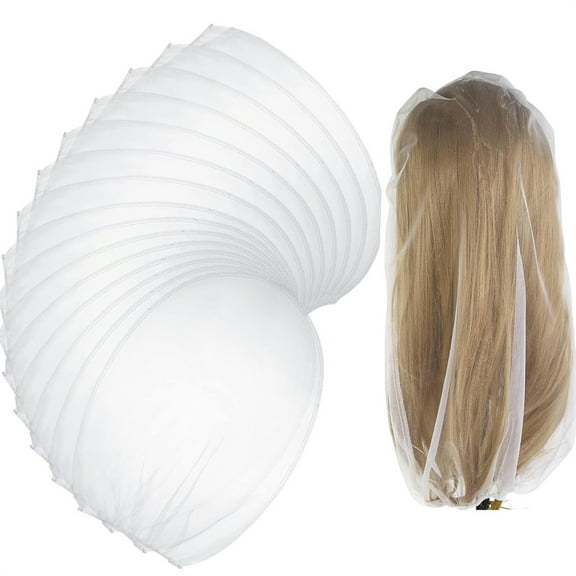 10 Pcs Dust-Proof Wig Storage Bags,Happon Portable Wig Holder & Organizer,Transparent Hair Extension Holder,Wigs Organizer Bag for Home Travel Use