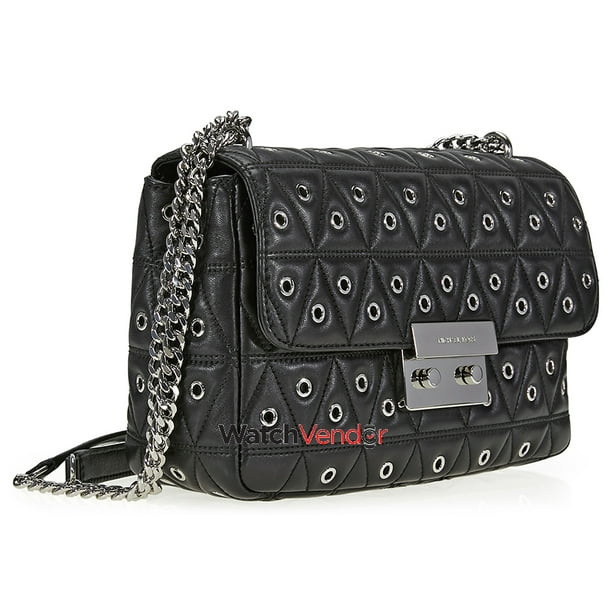 Michael Kors Sloan Large Studded Shoulder Bag Black Walmart