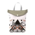 thumbnail image 3 of Bolsa para pañales, bolsa húmeda, bolsa de viaje, impermeable, portátil, bolsa organizadora de pañales, bolsa de pañales de tela para bebé para piezas gato 25x30cm, 3 of 8
