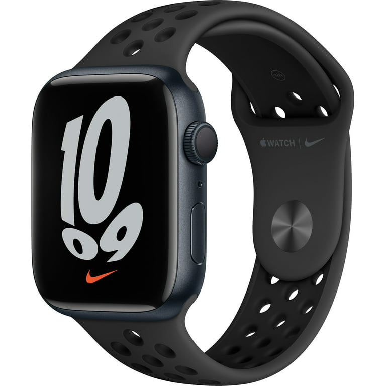 Restored Apple Watch Nike Series 7 (GPS + Cellular) 45MM Midnight Aluminum  Case with Anthracite/Black Nike Sport Band - MKJL3LL/A (Refurbished)