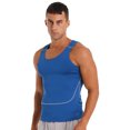 thumbnail image 4 of vastwit Mens Workout Compression Sleeveless Shirts Gym Athletic T-Shirts Quick Dry Muscle Tank Tops Blue XL, 4 of 7