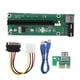 thumbnail image 2 of PCIE 1X a PCI-E 16X Extensor de Tarjeta Gráfica, Adaptador de Tarjeta Vertical,Ranura con Hebilla Fija,15 Pines Cable de Alimentación Sata EOTVIA  No, 2 of 7
