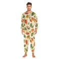 thumbnail image 3 of FORMRS Onesies Pajama for Adults Unisex Hoodie Winter Jumpsuit One Piece Sleepwear, Sizes S-2XL, Beige Leaves, 3 of 7