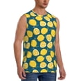thumbnail image 2 of Uemuo Lemon Pattern Men's Sleeveless T-Shirt,Muscle Athletic Tank Top, Moisture-wicking Quick-dry Breathable Classic Tee Top for Gym Run Outdoor Sports-Large, 2 of 8