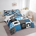 thumbnail image 3 of Homewish Travel Trailer 7-Piece Bedding Comforter Set,Happy Camping King Bedding Sets,Patchwork Geometric Plaid Bed Sheets For Boys Kids,Luxury Bedroom Decor Reversible, 3 of 8