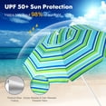 thumbnail image 4 of Spaco 6.5 Feet Patio Beach Umbrella with Waterproof Polyester Fabric-Green, Outdoor Table Umbrella, Yard Umbrella, Market Umbrellas for Outdoor Patio Backyard Garden Lawn Sun Shade, 4 of 6