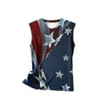 thumbnail image 4 of VerPetridure American Flag Print Tank Tops Women USA Stars Stripes Patriotic T Shirt Summer Loose Vest Tees, 4 of 5