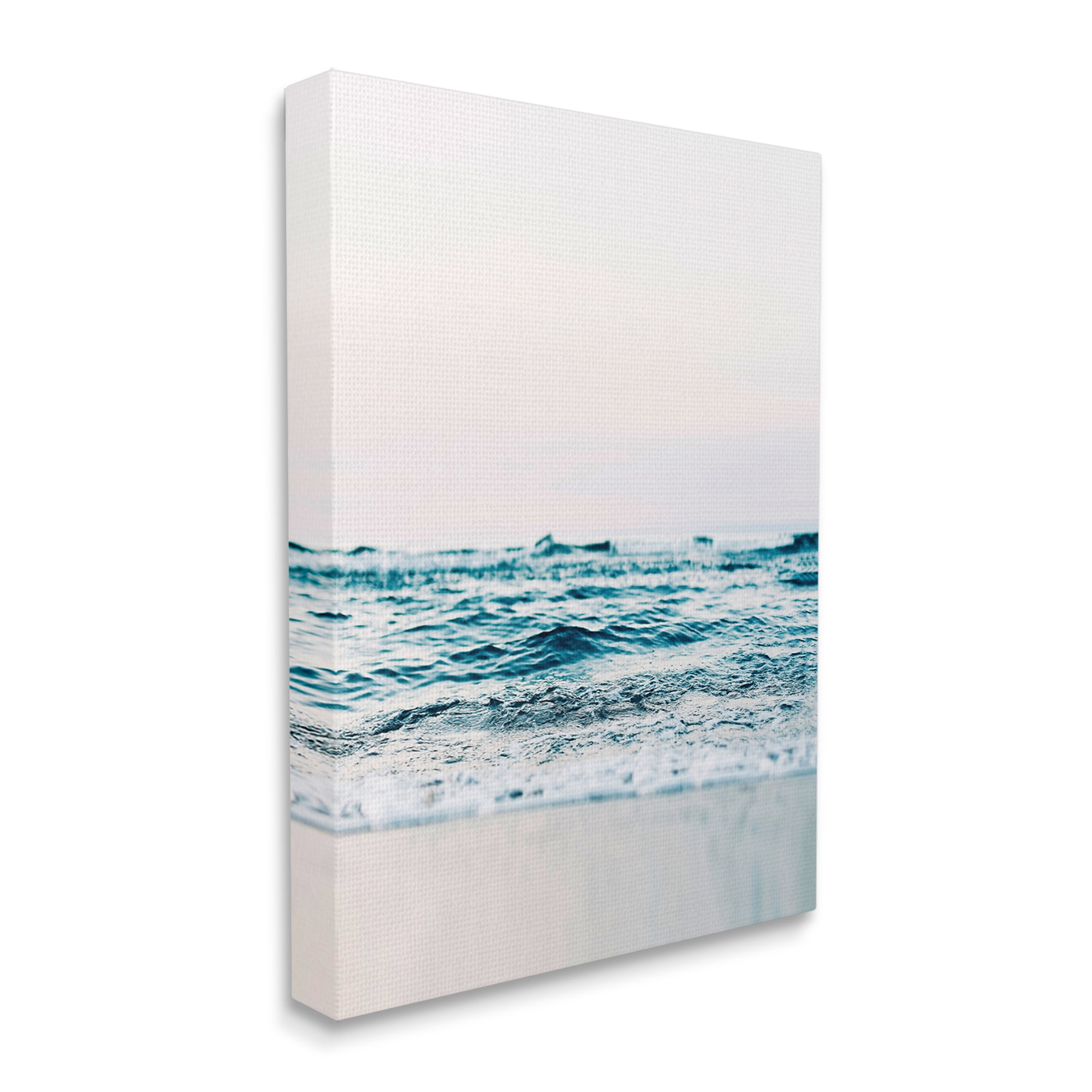 Stupell Industries Ocean Waves on Shore Nature Photography Gallery Wrapped Canvas Print Wall Art, 30 x 40