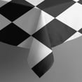 thumbnail image 3 of Black and White Checkered Pattern Rectangle Tablecloth 60"x84",Waterproof Polyester Rectangle Table Cloth, Wipeable Spillproof Polyester Tablecloth for Dining, Camping, Indoor and Outdoor, 3 of 5