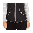 thumbnail image 3 of Charter Club Women's Quilted Stand-Collar Vest Black Size Small, 3 of 3