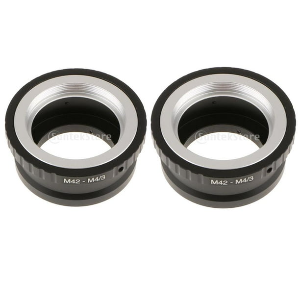 Adaptador de Montaje de Lente de 2 Piezas para M42 a Cámara E-P Micro M 4/3 Hugo Adaptador de lente