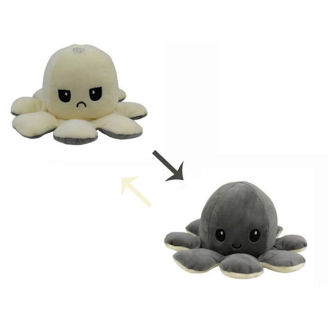 Pulpo Reversible Feliz Enojado 2 Emociones Peluche Pulpitos Levamdar LRWJ168-11